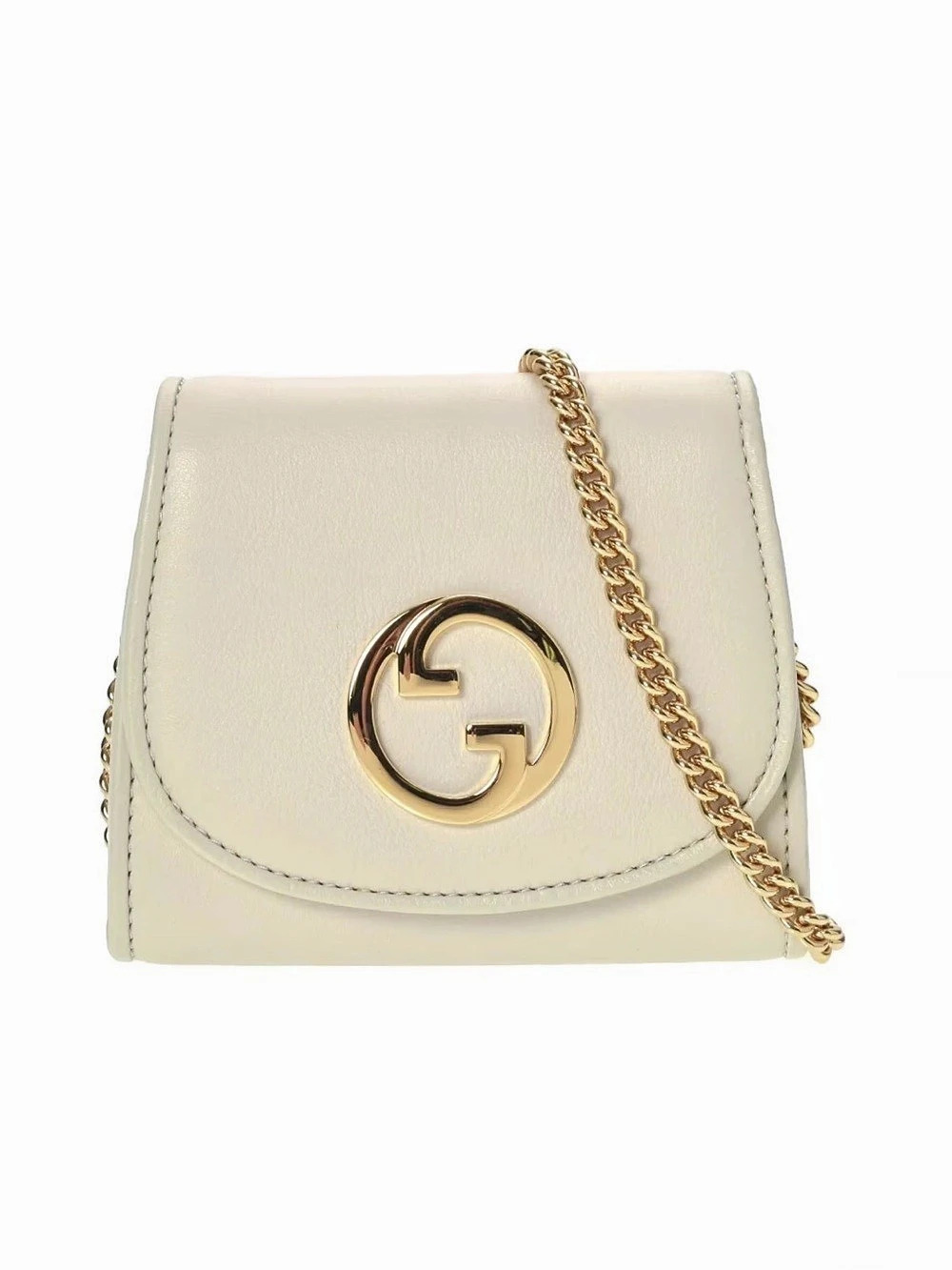 Gucci Interlocking G Mini Chain Shoulder Bag White